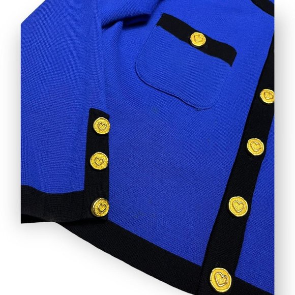 Vintage 90s 100% WOOL Jaeger UK Cardigan Designer Sweater - Womens M - Picture 3 of 4